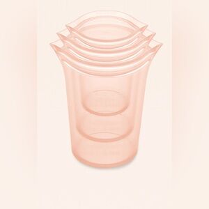 Zip top reusable cup set 3 bags.